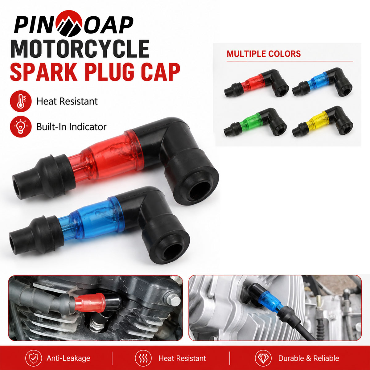 Motorcycle Spark Plug - PINMOAP 1/2 Stück Leistungsstarke Motorrad-Zündkerze Ersatz