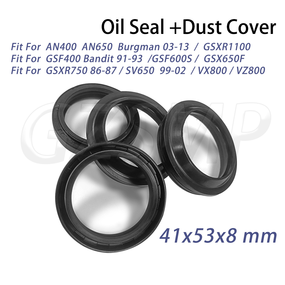 Motorcycle Oil Filter - 41x53x8 Motorrad-Vorderradgabel-Öldichtung und Staubdichtung passend für