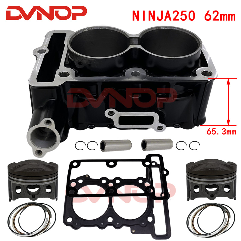 Motorcycle Gasket - 62mm 249cc Zylinder-Kolben-Dichtungssatz für 13-24 Kawasaki