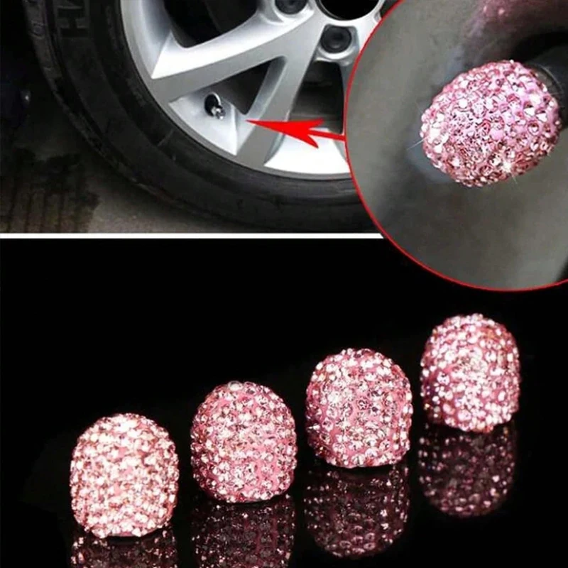 Motorcycle Valve Cover - 2/4PCS Diamant Auto Reifen Ventil Kappen