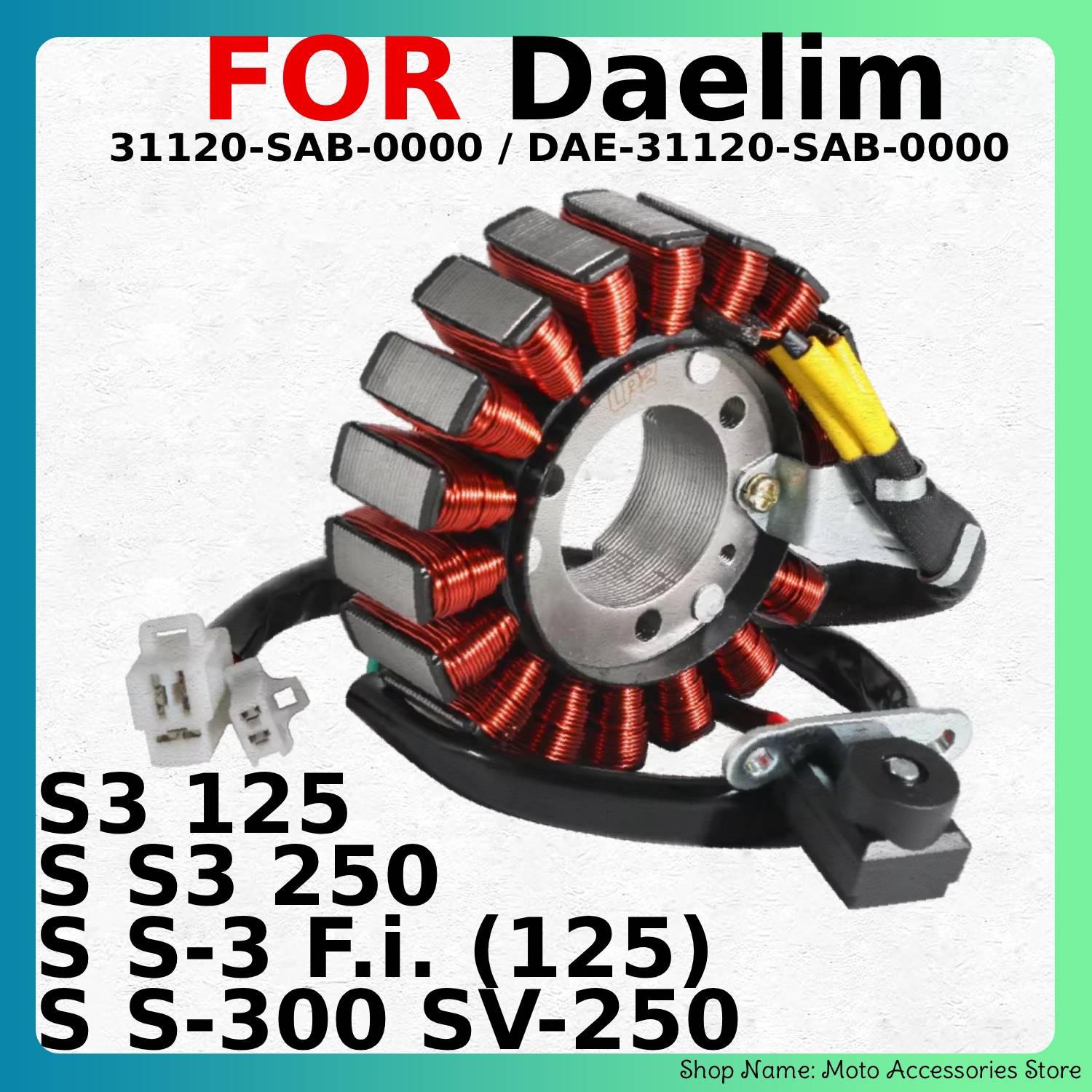 Motorcycle Stator - Motorrad-Statorspule, Magneto-Generator für Daelim S3 125,