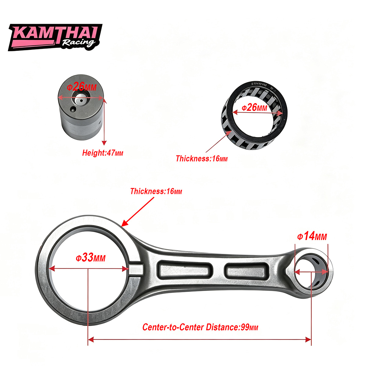 KAMTHAI CNC-gefrästes Pleuelst – Motorcycle Crankshaft Bewertung und Preis